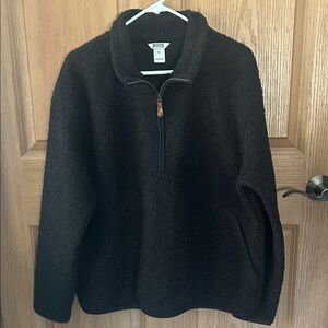 Duluth Trading Co Women's Black Zip-Up Sweater